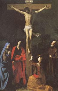 TOURNIER, Nicolas The Crucifixion with St.Vincent de Paul (mk05) China oil painting art